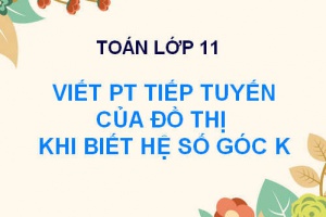 Cách viết phương trình tiếp tuyến khi biết hệ số góc k - Toán lớp 11